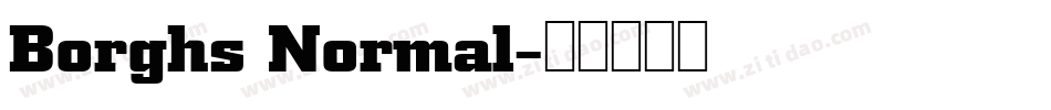 Borghs Normal字体转换